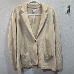 NWT J. Crew Schoolboy Sweater Blazer cream 2X